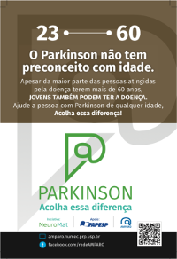 Cartaz sobre Parkinson em pessoas jovens